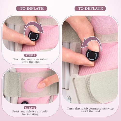 Jewlri Walking Boot for Broken Foot Injury, Air Cam Walker Boot, S - color: Grey & Light Pink, size: Small