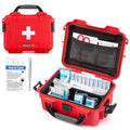 NANUK 904 Waterproof First Aid Kit 110pcs – Durable, Pre-Stocked First Aid Emergency Kit with Bandages, Tick Removal Tool, and More – Dustproof, Impact-Resistant, Floats (10.2" x 7.9" x 4.5") – Red - size: 904 First Aid Kit – 110 Pcs