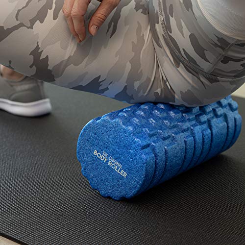 The Original Body Roller - High Density Foam Roller Massager for Deep Tissue Massage of the Back and Leg Muscles - Self Myofascial Release of Painful Trigger Point Muscle Adhesions (Blue) - color: Blue