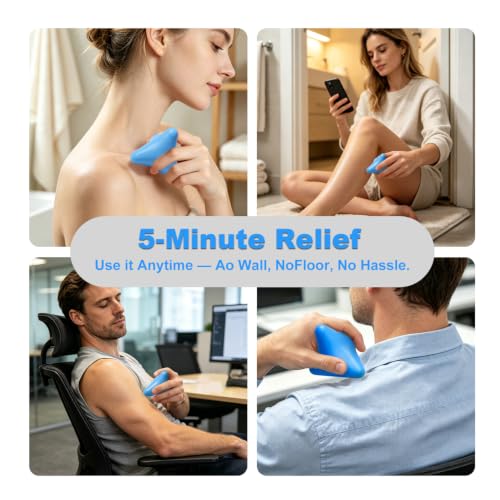 Manual Trigger Point Massager Ball–Deep Tissue Massage Tool - color: Sapphire Blue