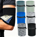 6 Pieces Wrist Wallet for Men, High Elasticity Polyester Wrist Pouch, Wrist Wallet Pocket Wristband with Zipper, Ideal for Travel, Cycling, Running, Walking, Hiking, 6 Colors