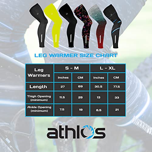 athlos - Leg Warmers - Soft, lightweight and breathable for Men and Women - color: Gradient Red Blue