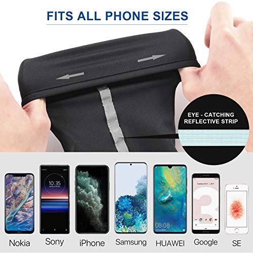 Easyports 2 Pocket Wrist Wallet Wrist Cell Phone Holder, Ankle Wallet, Sweat Bands, Armband, Hidden Pouch, Wristlet Wallet for Travel, Outdoor Sports Running. - size: Large/X-Large