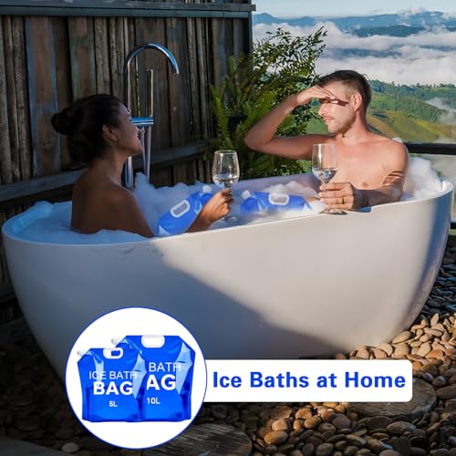 4 Pack Ice Bath Bags Reusable, Large Capacity Cold Plunge Ice Bath Accessories, Portable Bathtub Freezer Water Bags for Ice Baths at Home - color: 10L/2.6 Gallon -4Pcs