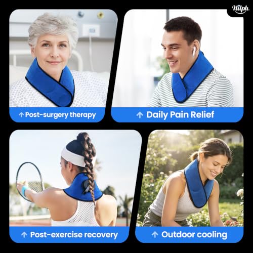 Hilph Refillable Neck Ice Pack, Wearable Neck Ice Bag, 2 Hours Long Lasting Medium