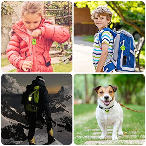 OSDUE Reflector Pendant, 16pcs Waterproof Child Safety Reflector Pendant for School Bag, Wheelchair, Bicycle and Running - color: pets