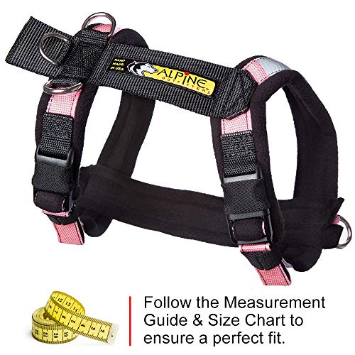 Adjustable Dog Harness, No-Pull D-Ring - Alpine Outfitters Urban Trail – Padded, Reflective, Multi-Use for Hiking, Running, and Everyday Wear - XLarge Pink - color: Pink, size: Xlarge