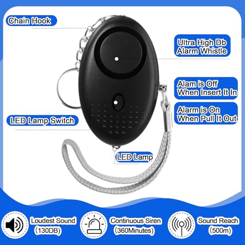 Kanayu 76 Pcs Personal Alarm Bulk 130DB Safe Sound Emergency Safety Self Defense Security Alert Keychain with Led Light Personal Protection Alarm for Women Girls Kids Elderly (Simple Color) - color: Simple Color