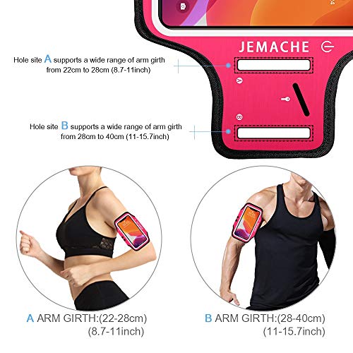 Running Armband for iPhone 17 16 15 14 13 12 Pro (Rosy) - color: Rosy