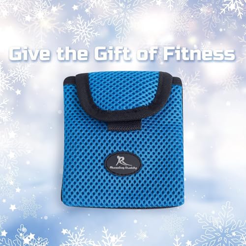 Running Buddy Magnetic Pouch Beltless Workout Pouch No Bounce - color: Blue, size: Mini (3.75 in x 4 in)