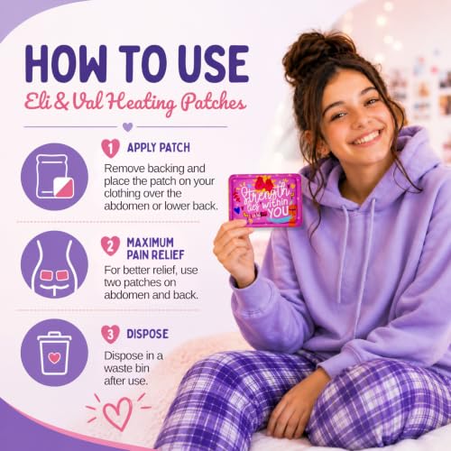 Heating Patches for Period Cramps, Teens & Women – 9 Count