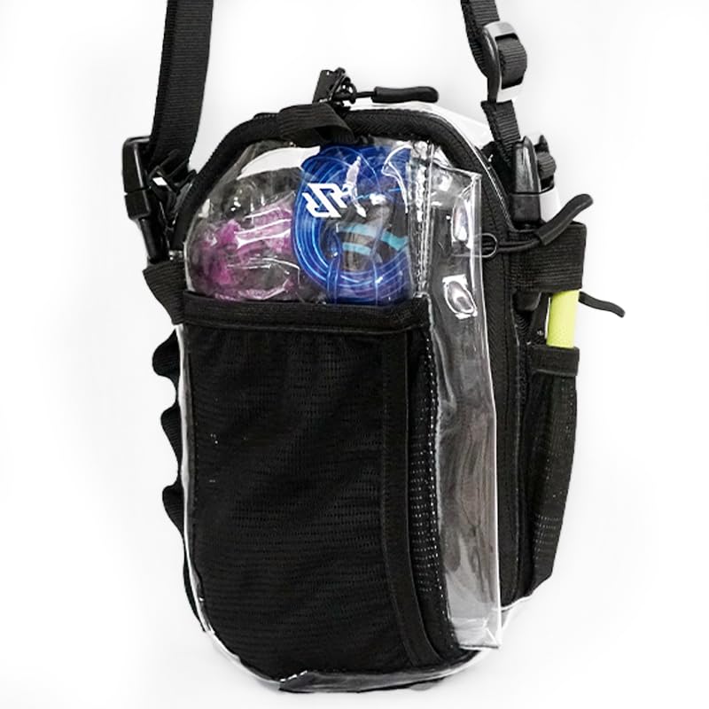 Clear Modular Fanny Pack – Stadium Approved 5x9 Belt Bag with Locking Zipper Clips – Anti-Theft See Through Crossbody for Sports Events, Concerts & Festivals - color: Clear