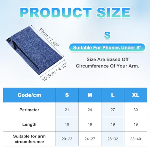PATIKIL Sports Armband Sleeve S Size Universal Running Holder Arm Band Blue - color: Blue, size: S