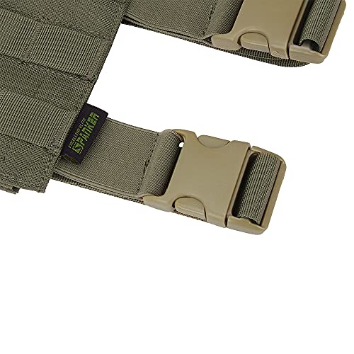 EXCELLENT ELITE SPANKER Tactical Drop Leg Holster Adjustable Drop Leg Platform Molle Module Universal Bag for Left/Right Leg - color: Ranger Green