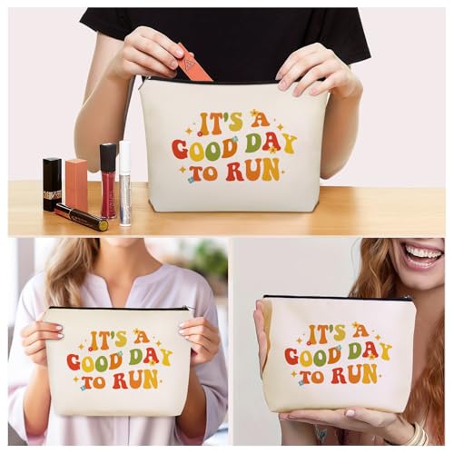 Running Gifts for Women Makeup Bag, It's a Good Day to Run Pouch