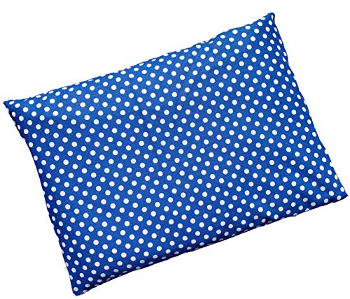 Microwavable Corn Filled Heating Pad and Cold Pack/Washable 100% Cotton Cover (Polka Dot - Blue, 7.5in W x 11in L) - size: 7.5in W x 11in L, style: Polka Dot - Blue