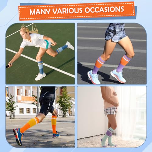 Compression Socks for Women Men - color: Color Blocking