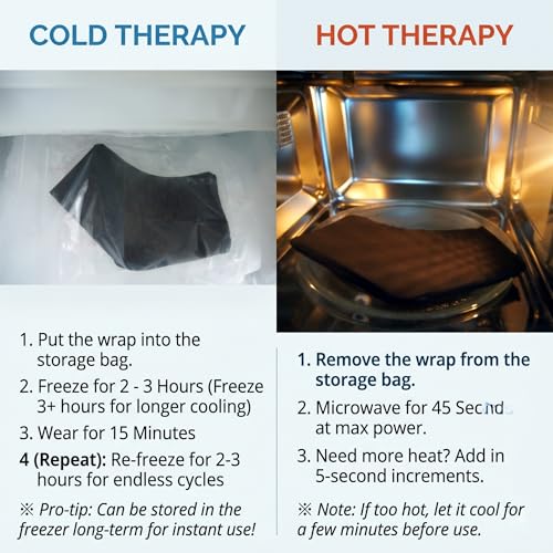 Ankle Ice Pack Wrap for Swelling & Sprained Ankle — Reusable Hot Cold Therapy Foot Sleeve for Plantar Fasciitis, Achilles Tendonitis & Foot Pain Relief L - size: L