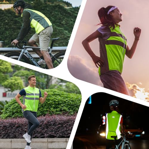 ROCKBROS Reflective Cycling Vest Breathable High Visibility Lightweight - size: XX-Large