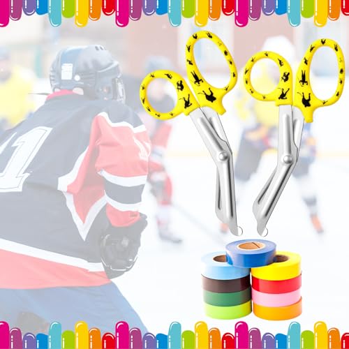 Chumia 12 Pack Hockey Tape Scissors, 5.7" Heavy Duty Athletic Tape Cutter - style: Hockey Style