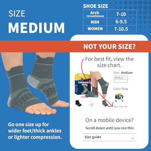 3 Pairs Plantar Fasciitis Socks Ankle Compression Sleeve with Arch Support - color: 1 Black+1 White+1 Gray（3 pairs）, size: Medium