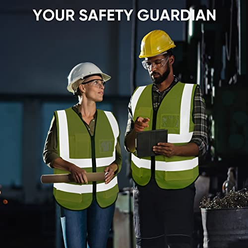 TICONN High Visibility Reflective Safety Vest for Men & Women, ANSI Class 2 - color: Yellow, size: Small