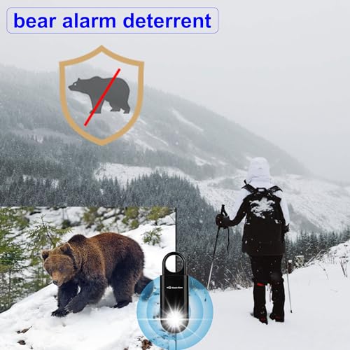135dB Rechargeable Personal Alarm with Ultra Bright Flashlight - color: Black, style: Rechargeable & Built-in Flashlight