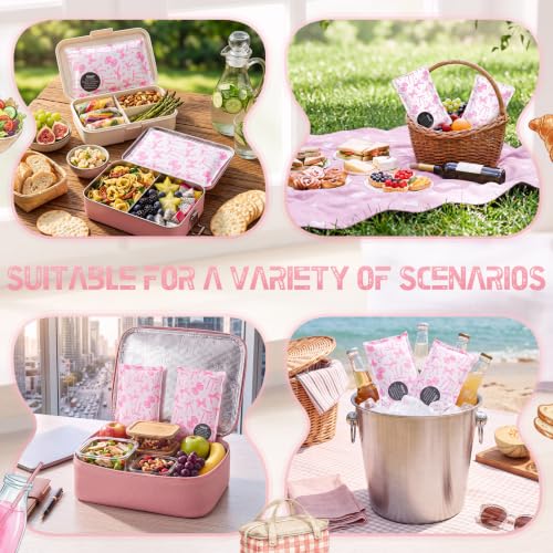 VIHOSE 2 Pcs Ice Packs for Lunch Box Bag - color: Pink, style: Bow