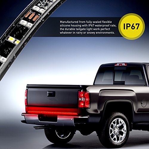 Nilight 60 Inch Truck Tailgate Light Bar Double Row 264 LEDs - color: Tailgate Red White