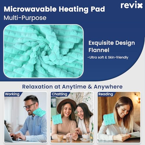 REVIX Microwavable Heating Pad, 6 x 12 Moist Heat Pad, Warm Compress - size: 6 x 12", style: Green