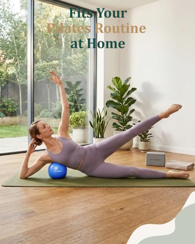 Trideer 9 Inch Pilates Ball with Inflation Straw, Small Exercise Yoga Ball - color: Royal Blue