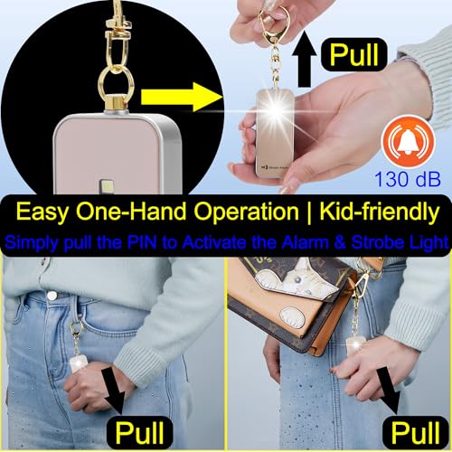 Ultrathin Personal Alarm Waterproof Replaceable Battery Strobe Light - color: Gold