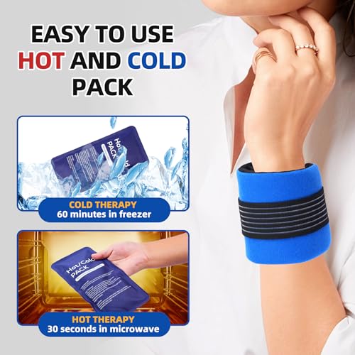 Ice Pack for Injuries, Reusable Hot and Cold Pack for Shoulder, Knee, Ankle,Elbow,Back, Adjustable Gel Ice/Hot Pack Wrap