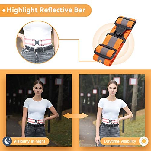 A-SAFETY Glow Belt - Reflective Running Belt (Yellow, Orange, Black, White) - color: Reflective White