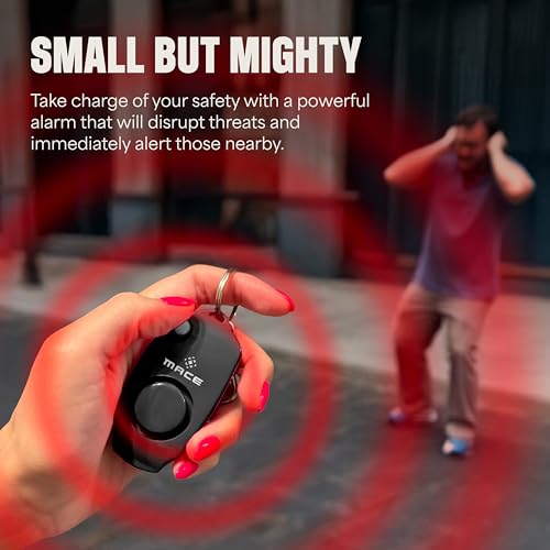Mace Personal Safety Alarm - Loud 130db Siren, Built in Emergency Whistle, Easy On/Off Push Button Activation, Batteries Included, Personal Alarm for Women & Men - Black - color: Black (Alarm Only)
