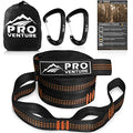 Hammock Straps and Carabiners Set | 22 Feet Total, 44+2 Loops | 1200lbs Breaking Strength (500lbs Rated) | Non-Stretch, Lightweight, Portable - Quick Setup | Heavy Duty, Tree Friendly - size: 11 Feet.