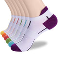 ATBITER Ankle Socks Women&Men 6-12Pairs Thin Low Cut No Show Socks With Tab - color: 6 Pairs 6white 6colors, size: 5-7