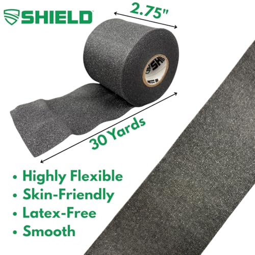 Shield Athletic Underwrap | 2 Roll Pack of PreWrap, Hair Tie, Headband, USA Made, Pre-Wrap Athletic Tape, 2.75" X 30 SYards, Foam Barrier, Flexible, Breathable - color: Green
