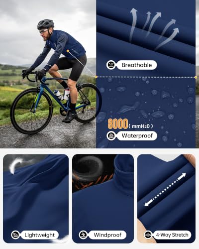33,000ft Men's Windproof Lightweight Golf Vest Outerwear Sleeveless Jacket - color: Deep Blue, size: 4X-Large