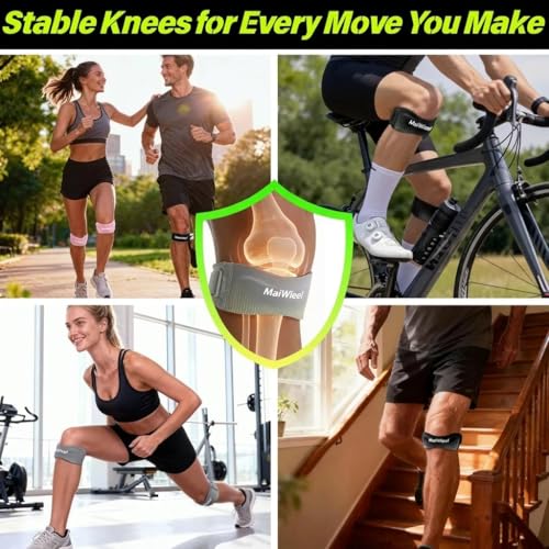 2 PCS Gray Patellar Tendon Support Strap for Knee Pain Relief - color: Gray