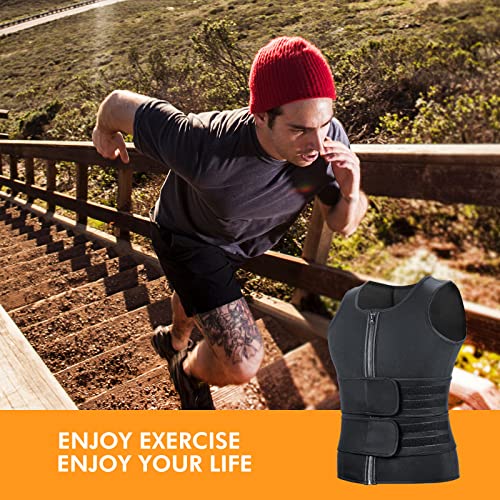 A+ Choice Sauna Vest Waist Trainer for Men - Mens Sauna Suit Double Sweat Belt Body Shaper for Gym Workout Exercise - size: 3XL (Waist40"-42")