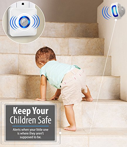 Fosmon WaveLink Wireless Driveway Alarm Chime, 1 Sensor 1 Receiver - style: 1 Receiver + 1 Motion Sensor