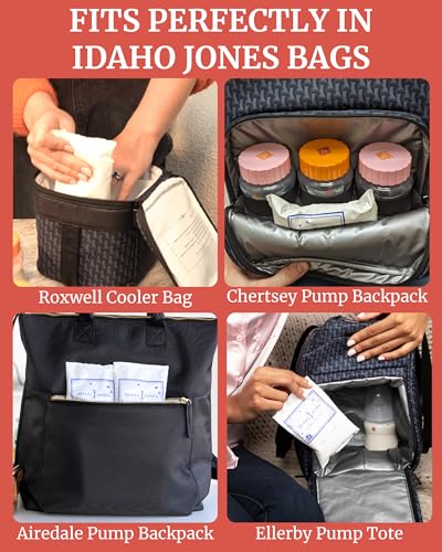 Ice Packs for Cooler - Reusable & Refreezable - for Breastmilk Storage, Lunch Boxes, Food, Camping - Long Lasting & Freezer Safe, TSA Approved