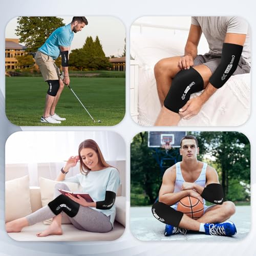 ComfiTECH Elbow Knee Ice Pack Wrap Sleeve for Knee, Calf & Thigh, 2XL - size: 2X-Large-Standard