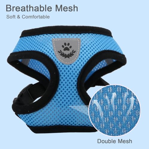 Hypeety Dog Vest Harness No-Pull Reflective Step-in Air Mesh Vest, Blue, S - color: Blue, size: S