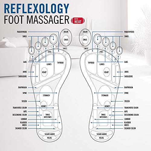 Daiwa Felicity Reflexology Foot Massager – Shiatsu Foot Massager with Heat, Kneading Rollers & Air Compression, 6 Intensity Levels, 2 Heat Settings, Automatic Programs, Deep Tissue Foot Massage