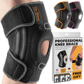 DR. BRACE ELITE Knee Brace with Side Stabilizers & Patella Gel Pads - color: Mercury, size: Small