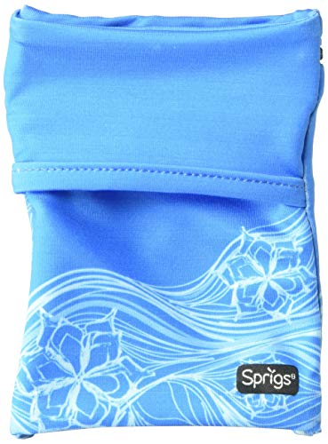 Sprigs Wrist Wallet Running Wristband Pocket for Keys Cards Cash ID Phone - color: Blue Surf