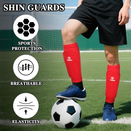 Soccer Shin Guards Shin Pads for Kids Youth Adult - color: Pink, size: Medium