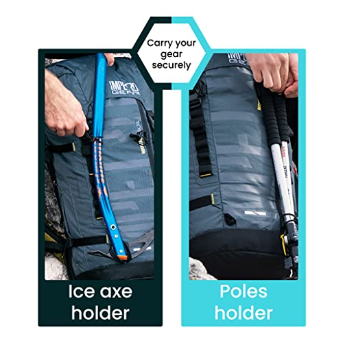 Mountain Backpack for Men and Women - Lightweight Hiking Backpack with Mesh Pocket, Hood Pocket - Outdoor Backpack for Traveling and Camping - Camping Backpack with Detachable Water Bladder - style: Mountain Backpack
